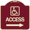 Signmission Access W/ Updated Isaand Right Arrow Heavy-Gauge Aluminum Architectural Sign, 18" H, BU-1818-24357 A-DES-BU-1818-24357 - alternate 1